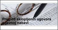 Pregled sklopljenih ugovora o javnoj nabavi